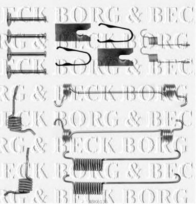 BORG & BECK bbk6135 -  Комплектующие, колодки дискового тормоза